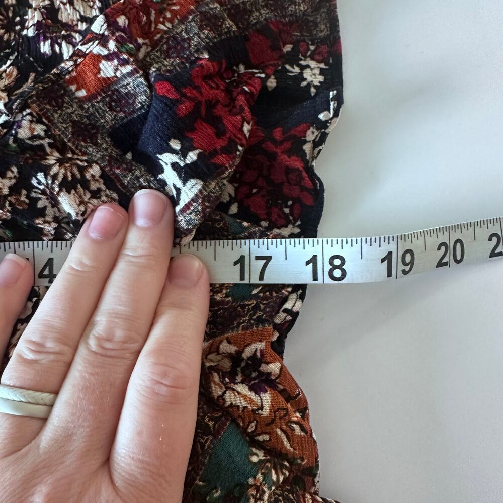 Millibon Floral Crop Blouse - Women's Medium - Boho - Picture 7 of 8